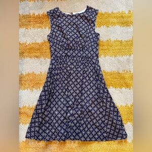 Emily & Fin Lucy Modcloth Too Much Fun purple diamond patterned cotton dress XS